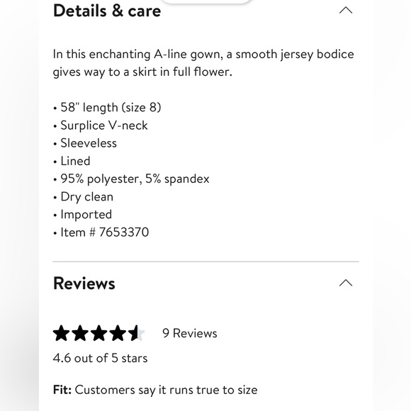 Eliza J, Mixed media sleeveless A line gown, size 14, like new - Picture 7 of 8